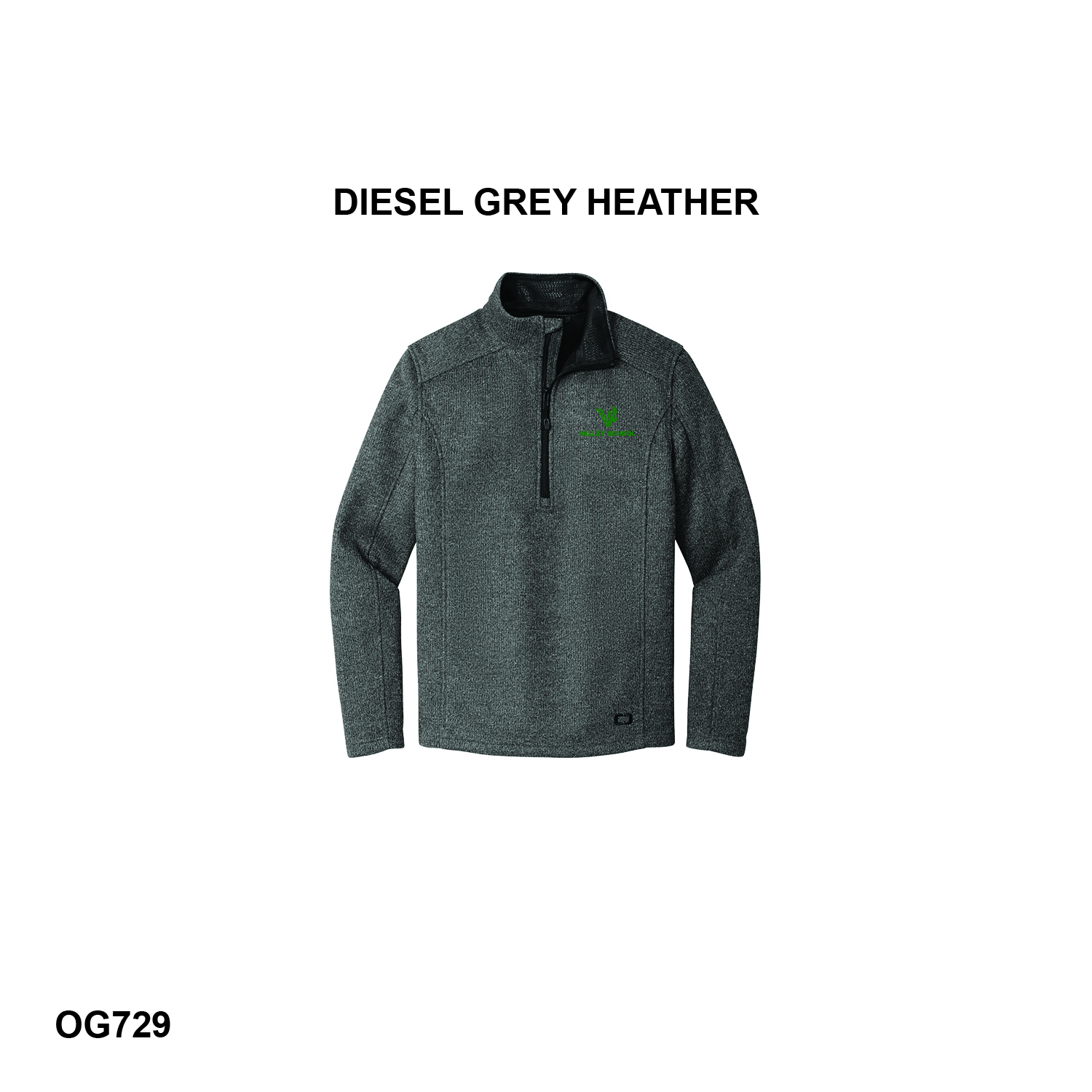 VALLEY SCHOOL WITH V LOGO - OGIO® Grit Fleece 1/2-Zip