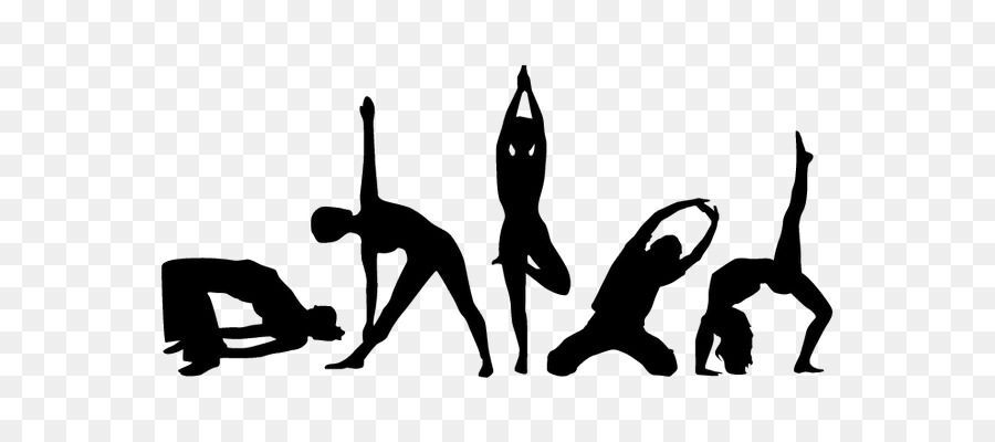 line of different yoga postures