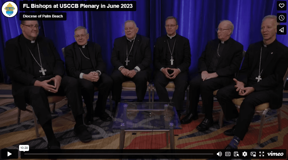 June 2023: Florida Bishops at USCCB Plenary.