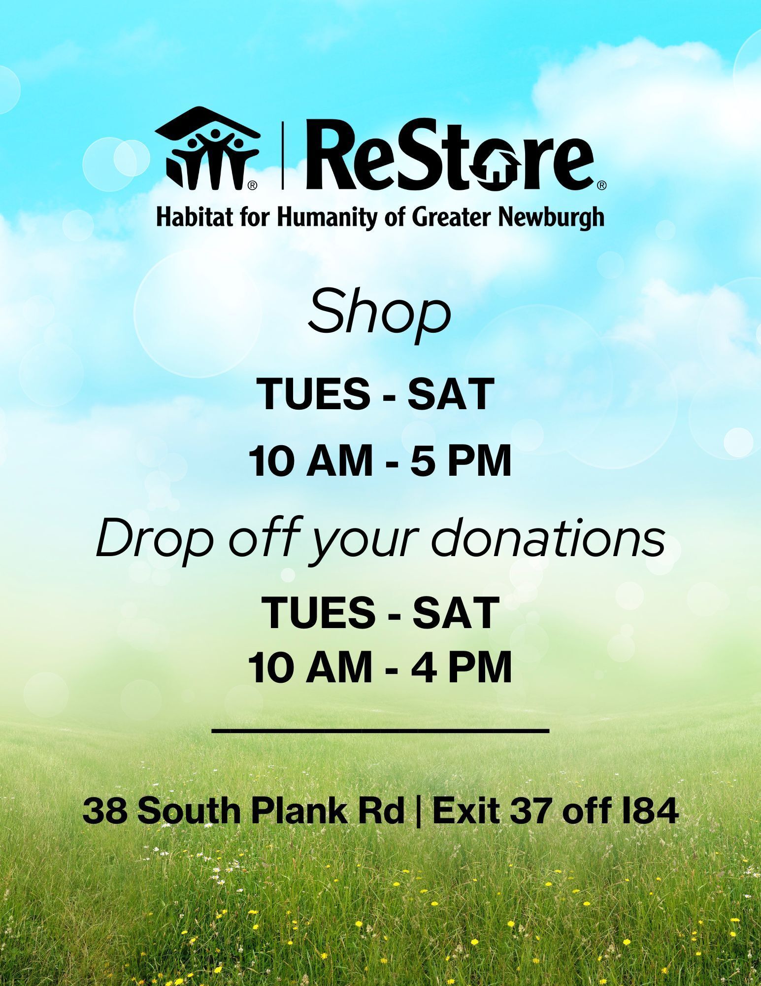ReStore Shopping & Donation Hours