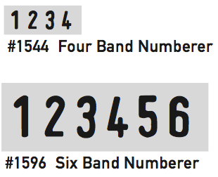 #1544 Four Band | #1596 Six Band Numberer