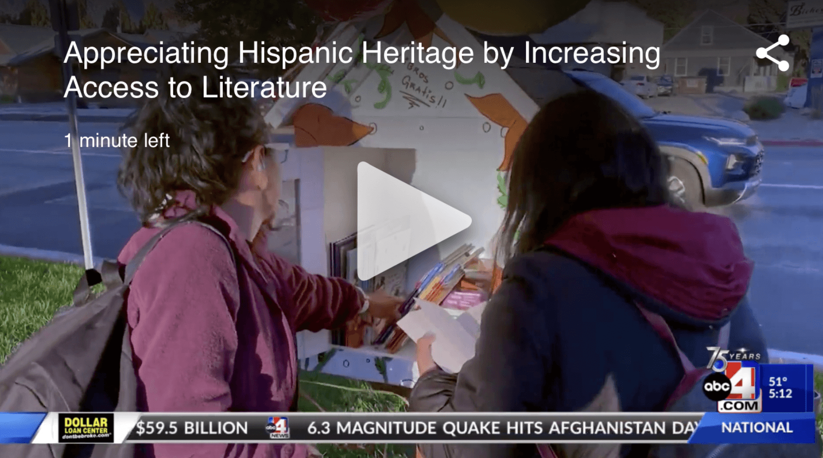 ABC4News Spotlights our Spanish-Only Little Library