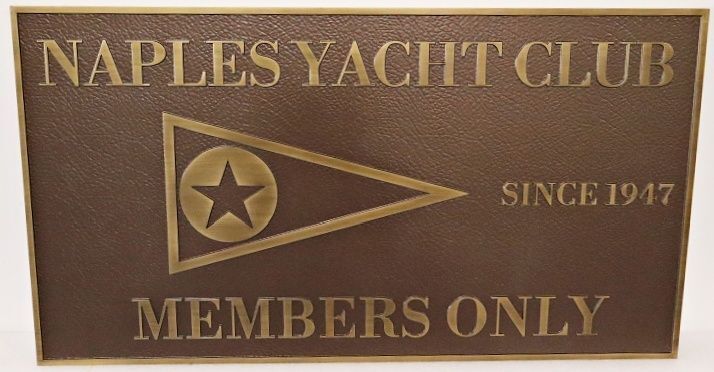 L22504 - Carved Bronze Sign for "Naples Yacht Club"