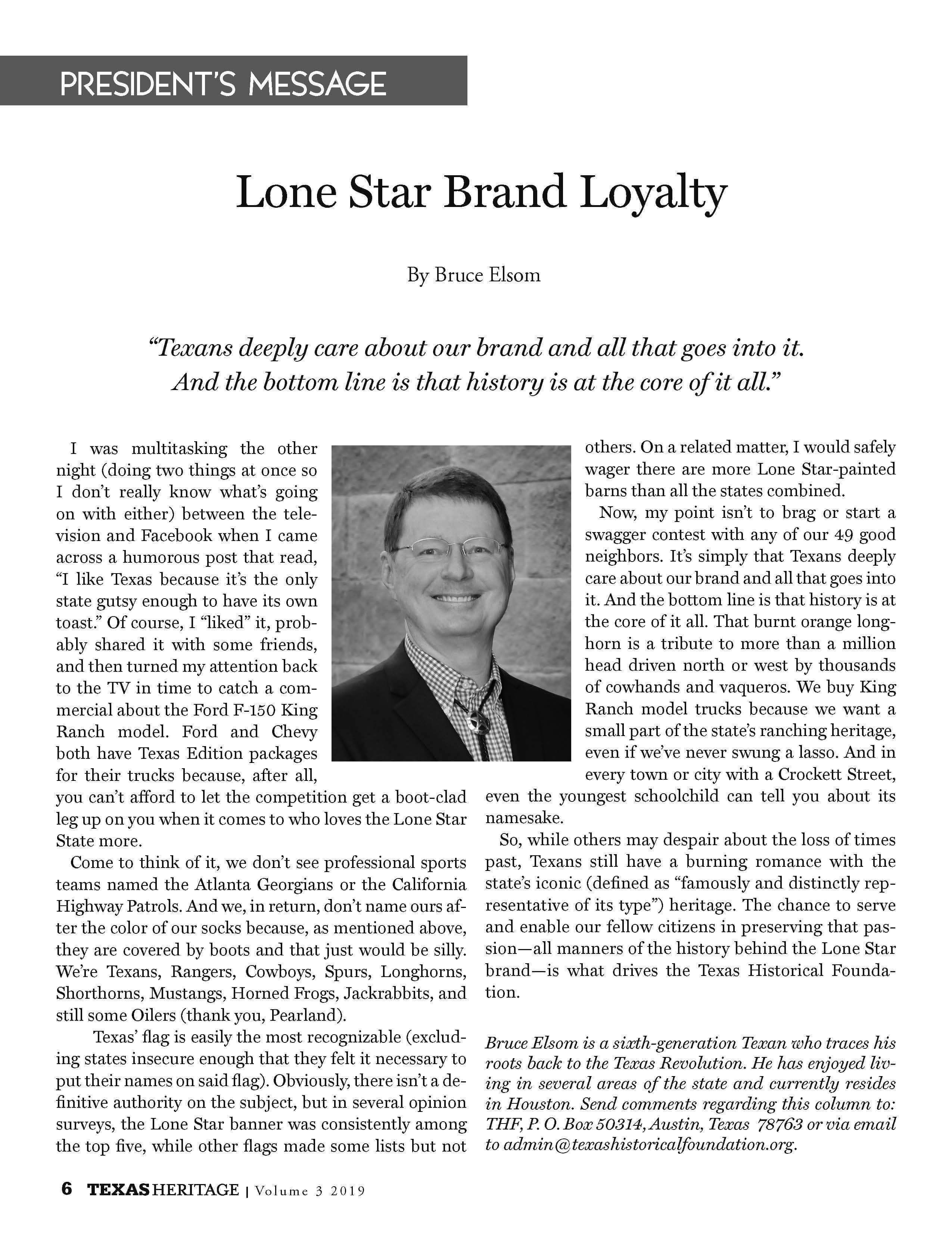 Lone Star Brand Loyalty