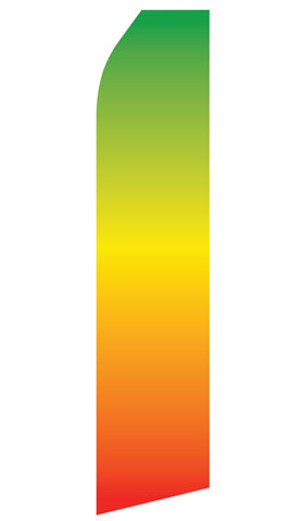 Green Orange Gradient Econo Stock Flag