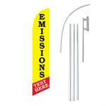 Emissions Test Here Y/B/R Swooper/Feather Flag + Pole + Ground Spike