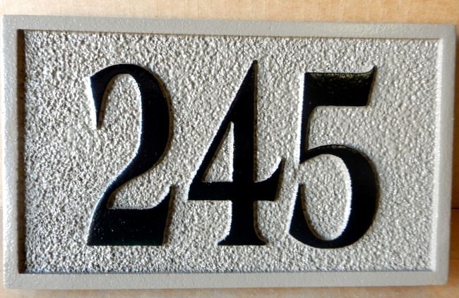 I18886 - Easy to Read House Address Number Sign, with Raised Text and Border