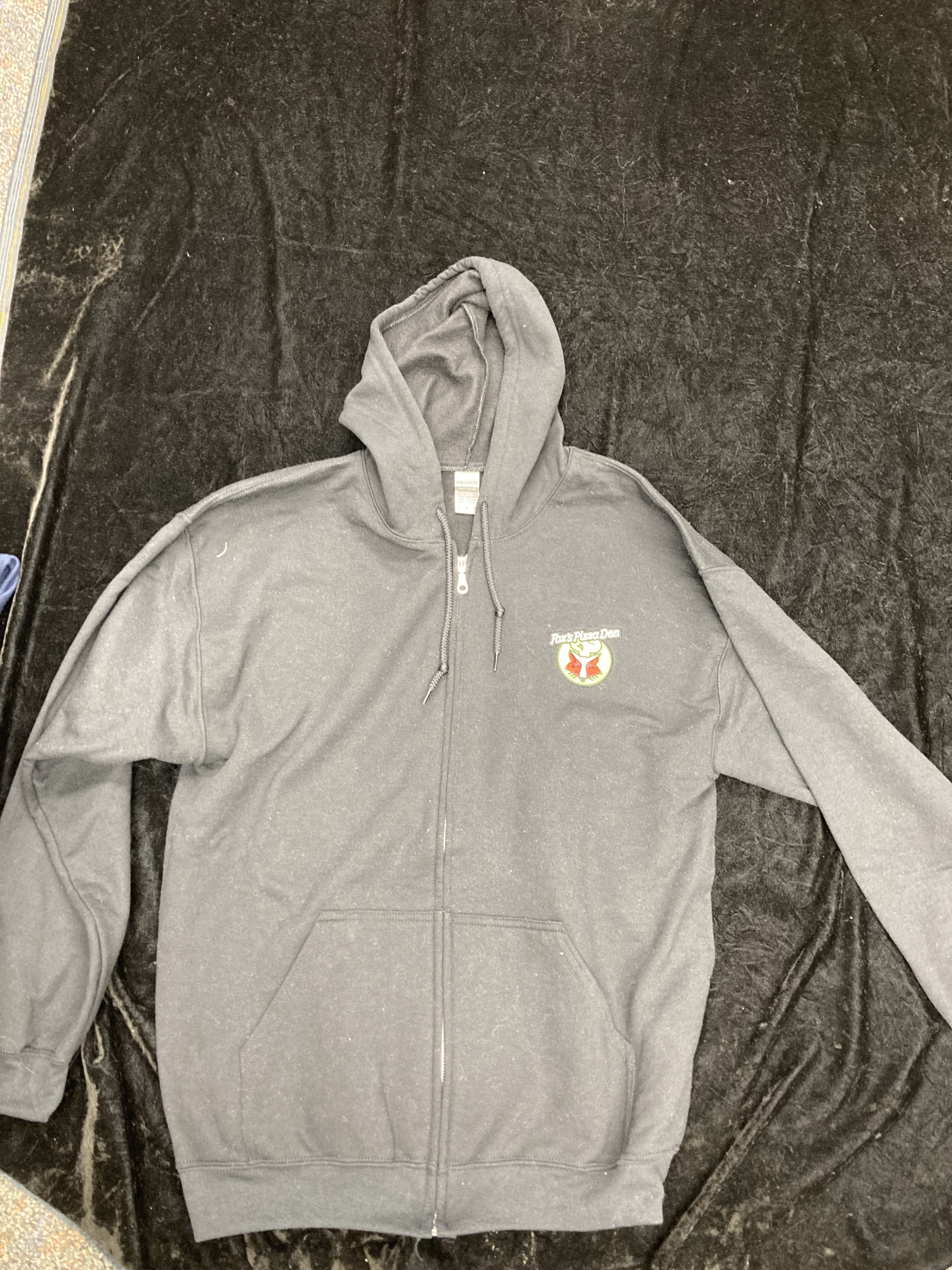 SALE Fox's Logo - Large Black Full-Zip Hoodie