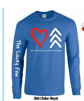Youth Blue Long Sleeve- Dsaa Heart/Arrow Shirt
