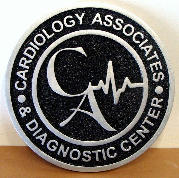 B11081- Carved and Sandblasted HDU Sign for Cardiology Diagnostic Center 