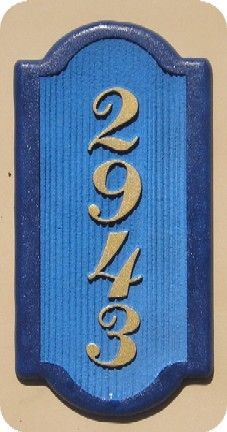 I18869 - Vertical Sandblasted Address Number Sign