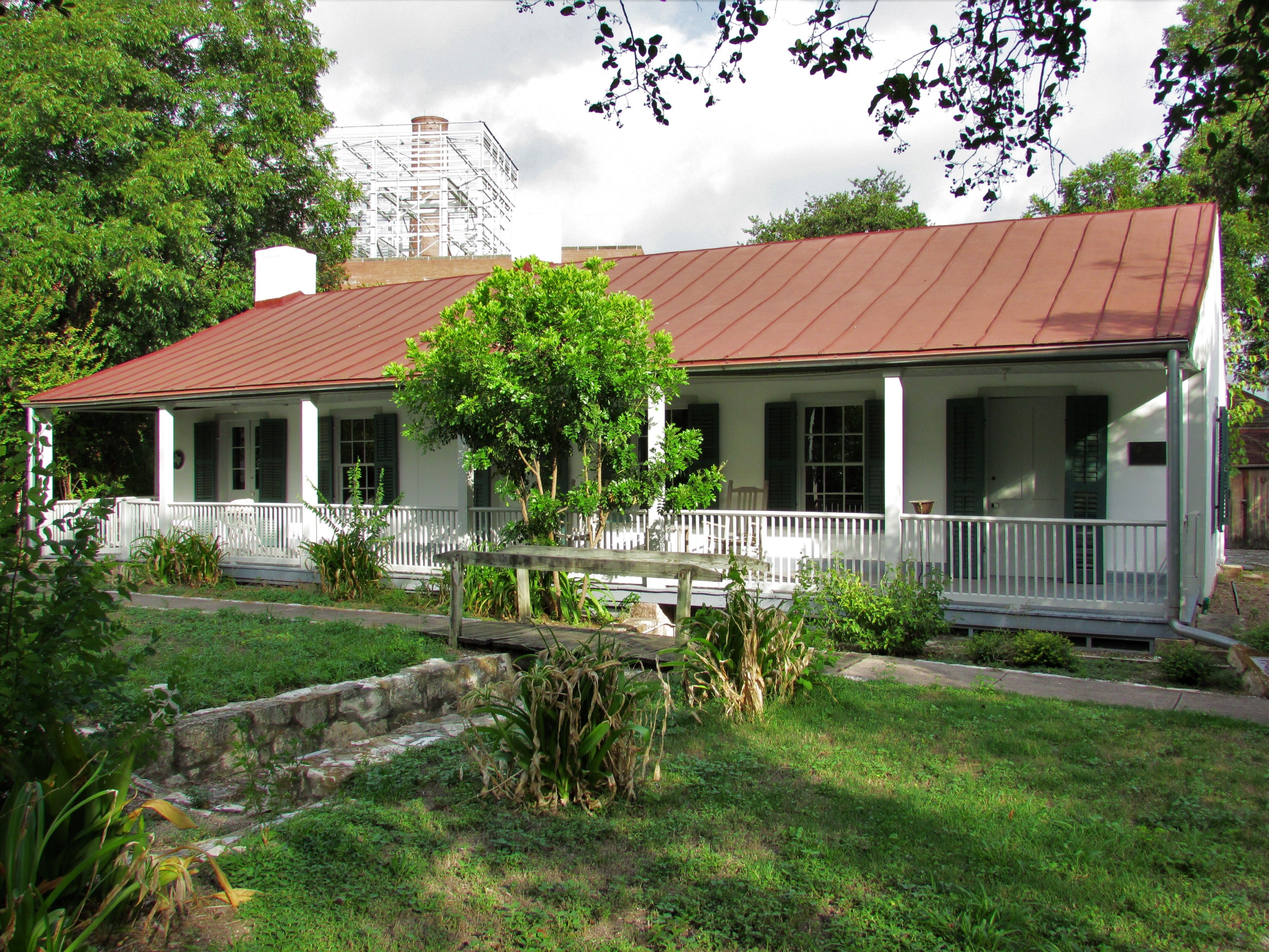 Exterior of the Yturri-Edmunds House Museum. The San Antonio Conservation Society Fnd. is the recipient of a grant from the Texas Historical Foundation supporting preservation efforts at the 1860 House.