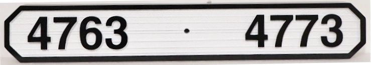 KA20838 - Carved and Sandblasted Building Residence Unit Number Signs 