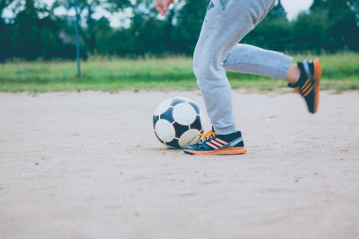 soccer ball in net