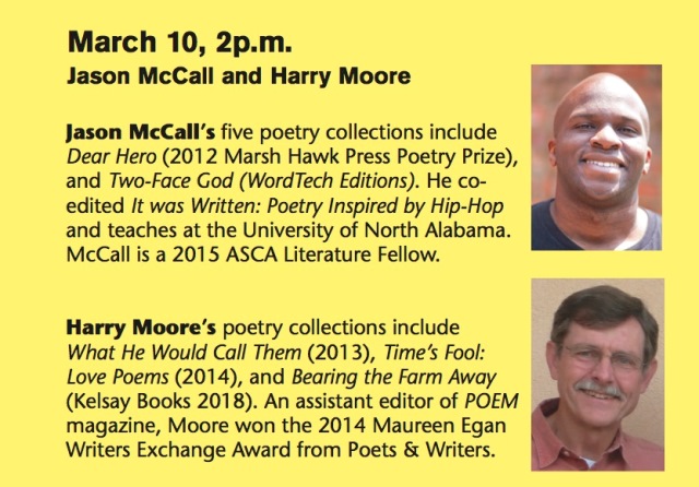 Writers to Readers at the Helen Keller Public Library featuring Jason McCall and Harry Moore