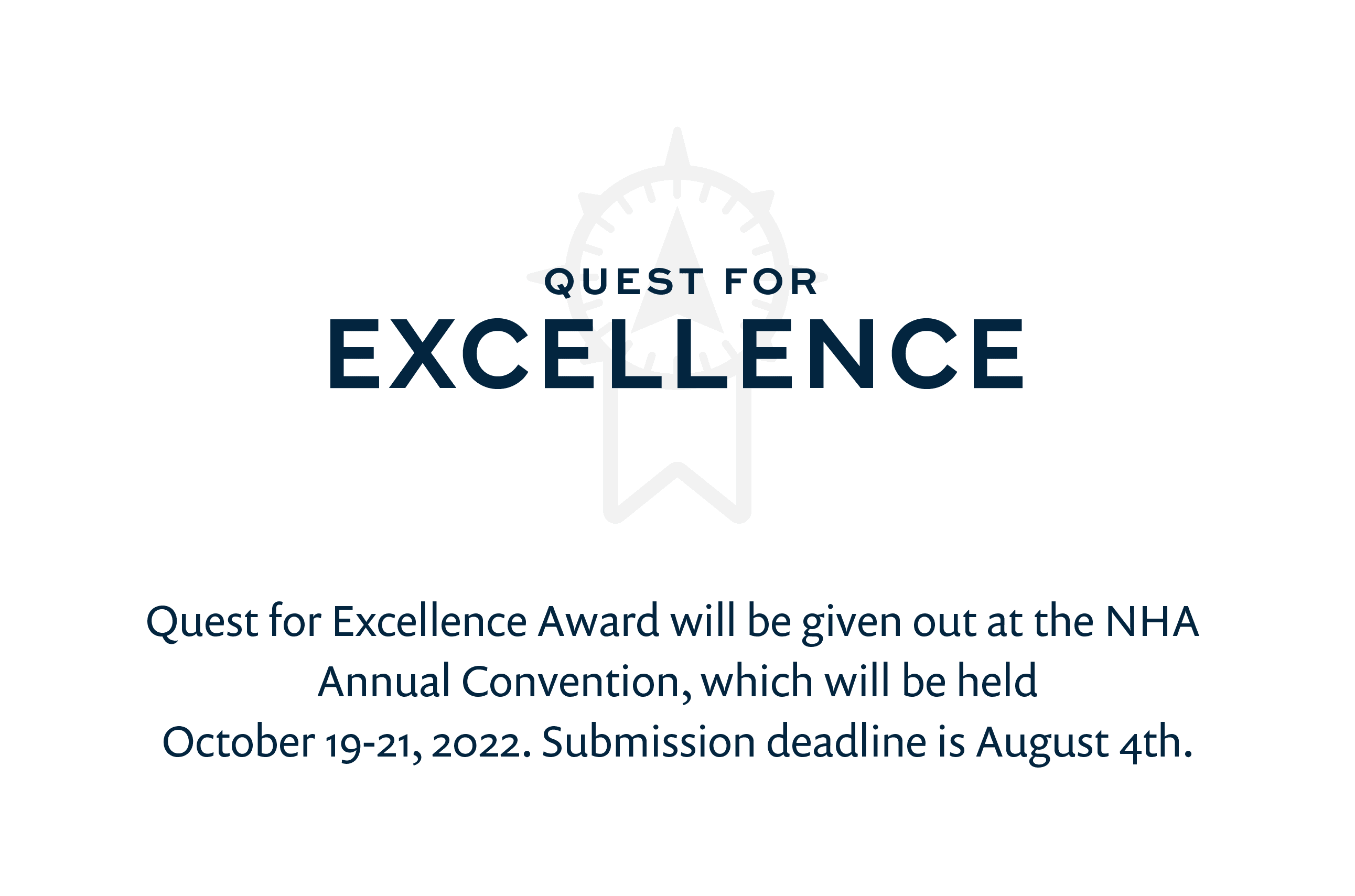 Quest for Excellence Award Call for Nominations