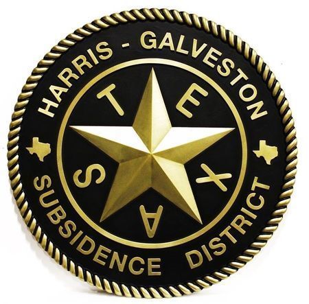MB2226 -  Plaque for the Harris-Galveston Subsidence District of the State of Texas, 3-D