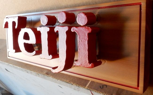 M2056 - Dimensional Wall Plaque for "Teiji", a Boy's First Name, of Japanese Origin (Gallery 22)