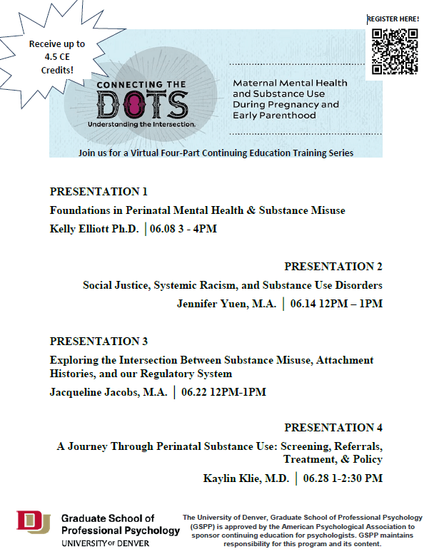 Connecting the Dots: Maternal Mental Health and Substance Use During Pregnancy and Early Parenthood Virtual Event