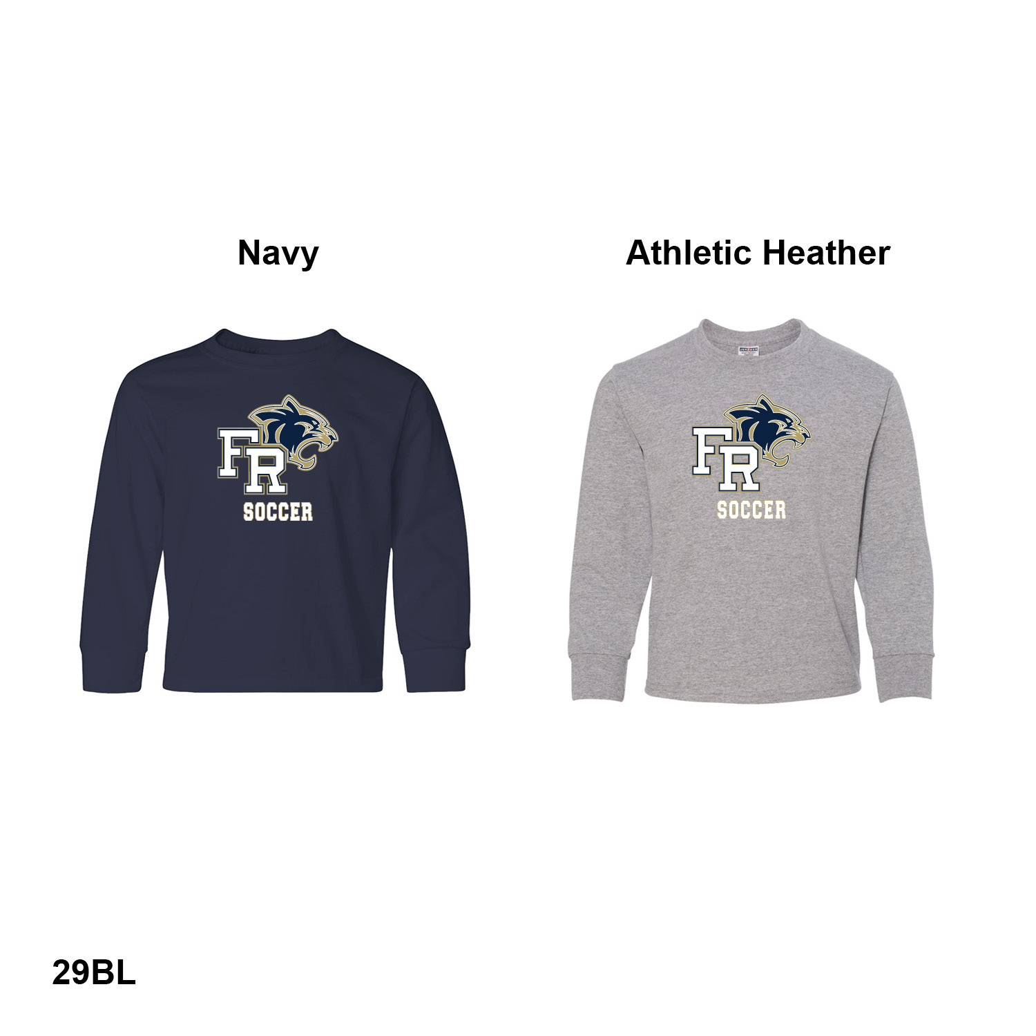 GIRLS SOCCER LOGO - Jerzees Youth DRI-POWER® ACTIVE Long-Sleeve T-Shirt