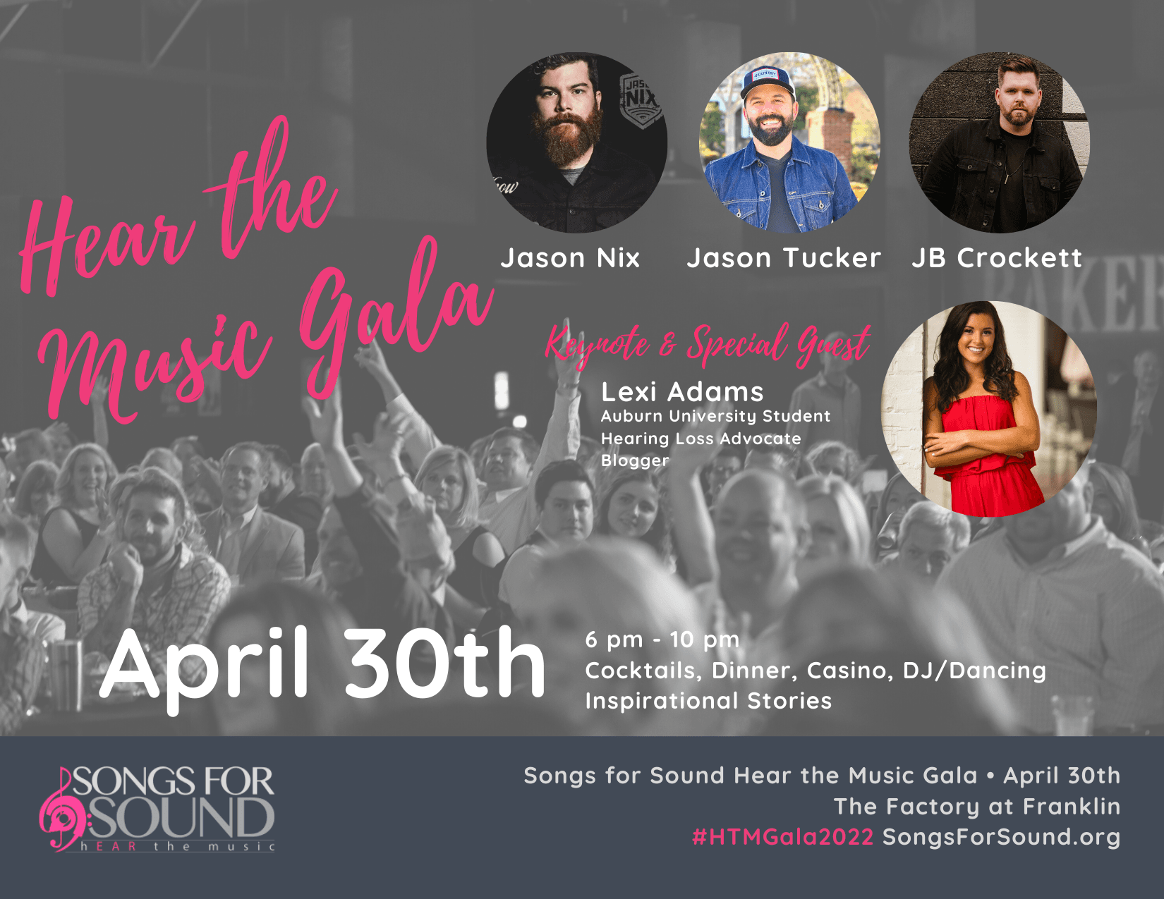 The Annual Hear the Music Gala 2022! April 30th at The Factory at Franklin!