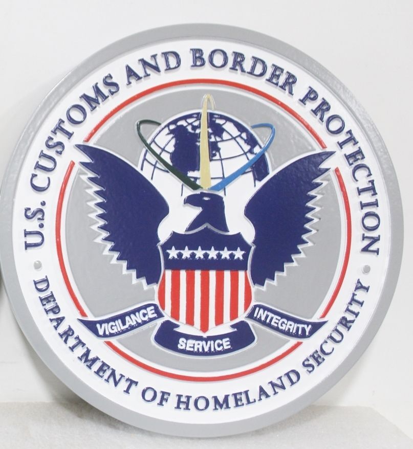 AP-4010- Carved 2.5-D Multi_Level Plaque of the Seal of the Department of Homeland Security 