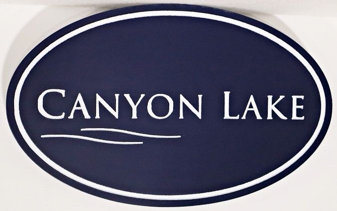 F15316 - Carved and Sandblasted Sign for "Canyon Lake"