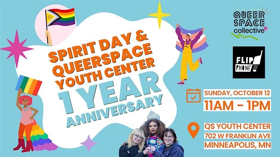Join us to celebrate our annual Spirit Day and one-year anniversary of the QUEERSPACE Youth Center with a fabulous all-ages Drag Brunch!