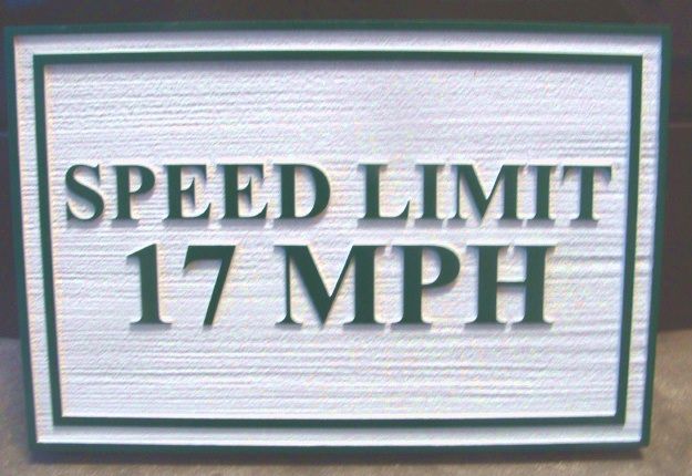 KA20670 - Carved Wood Grain HDU Sign for Speed Limit in MPH