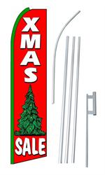 X-Mas Sale Swooper/Feather Flag + Pole + Ground Spike