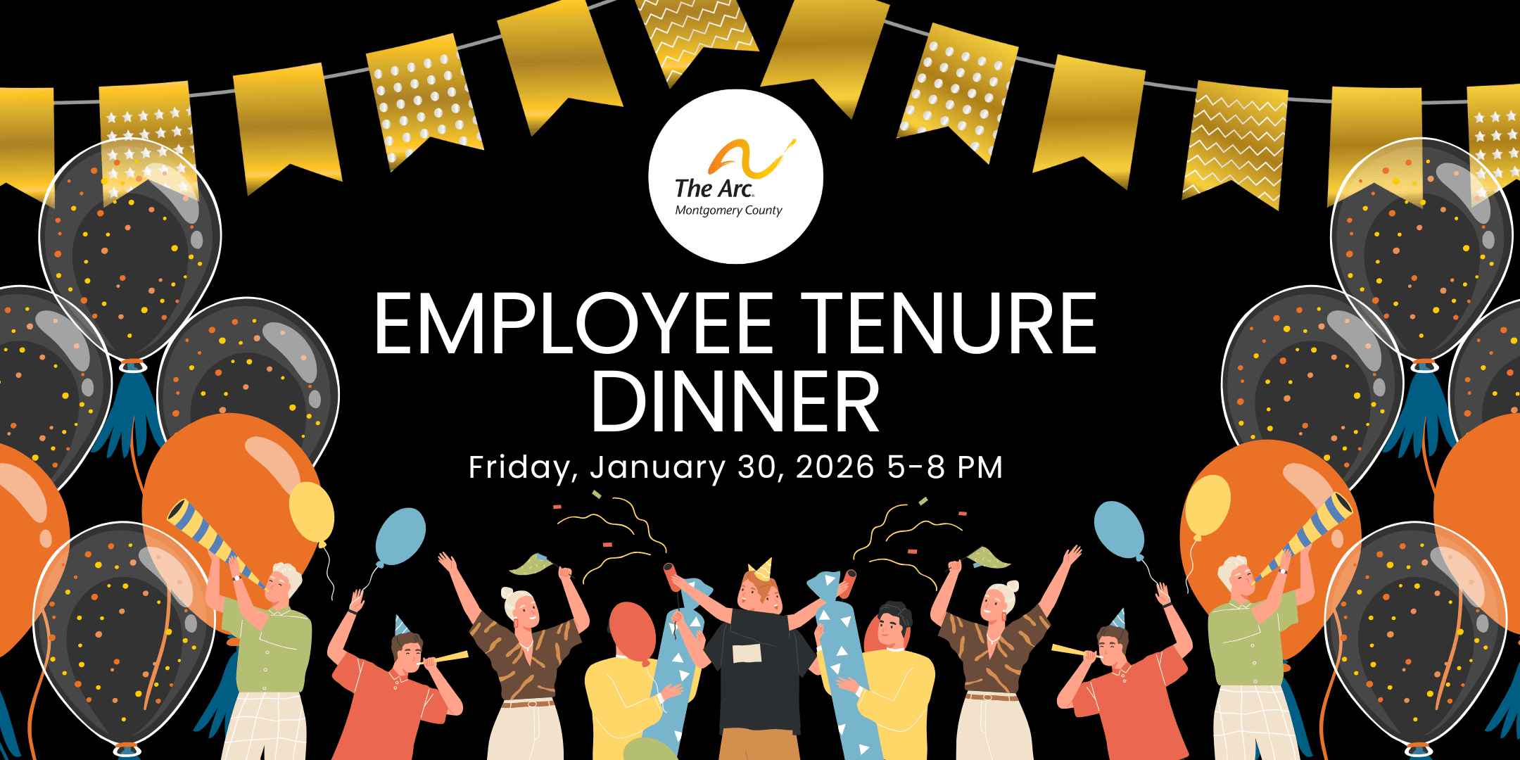 The Arc Montgomery County Employee Tenure Dinner Party on Friday, January 30, 2026 at That's Amore Restaurant.