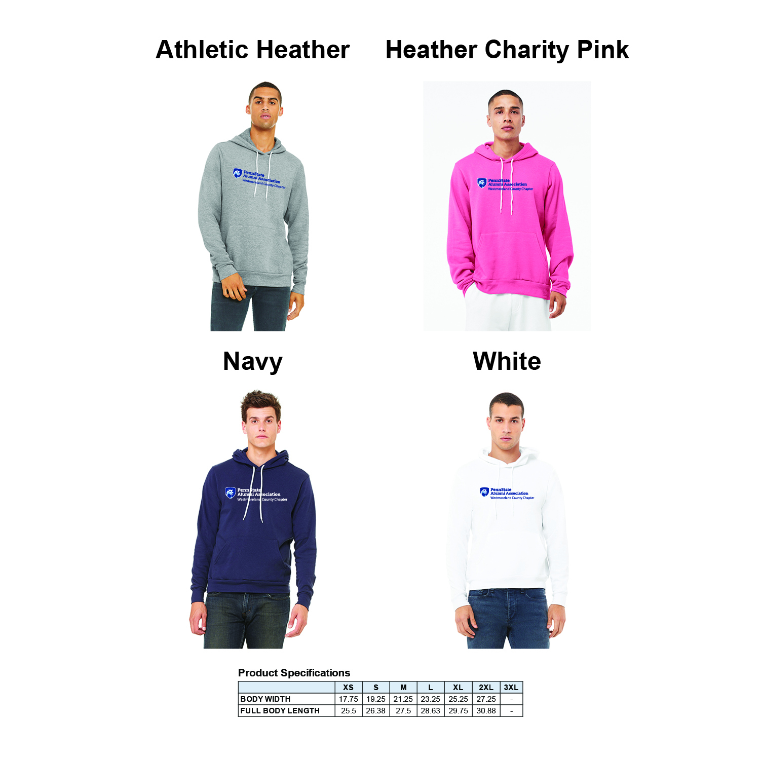 Bella + Canvas Unisex Sponge Fleece Pullover Hoodie