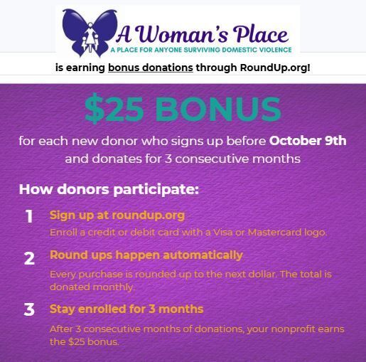 RoundUp for A Woman's Place!