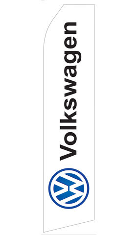 Volkswagen Logo White Econo Stock Flag