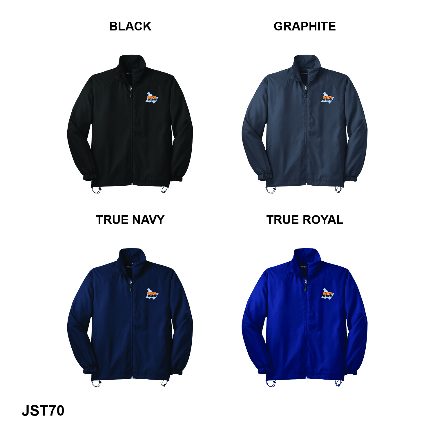 WPA COUNTY LOGO - Sport-Tek® Full-Zip Wind Jacket - FULL COLOR LEFT CHEST