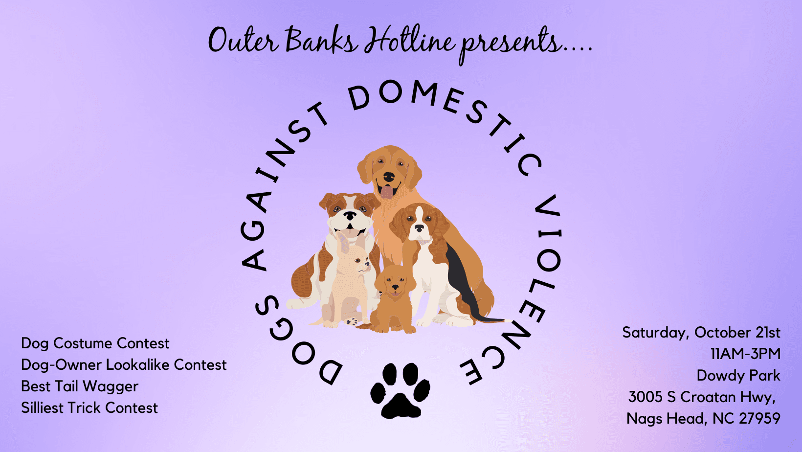 New Event - Dogs Against Domestic Violence!