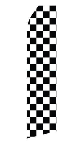 Black and White Checkered Econo Stock Flag