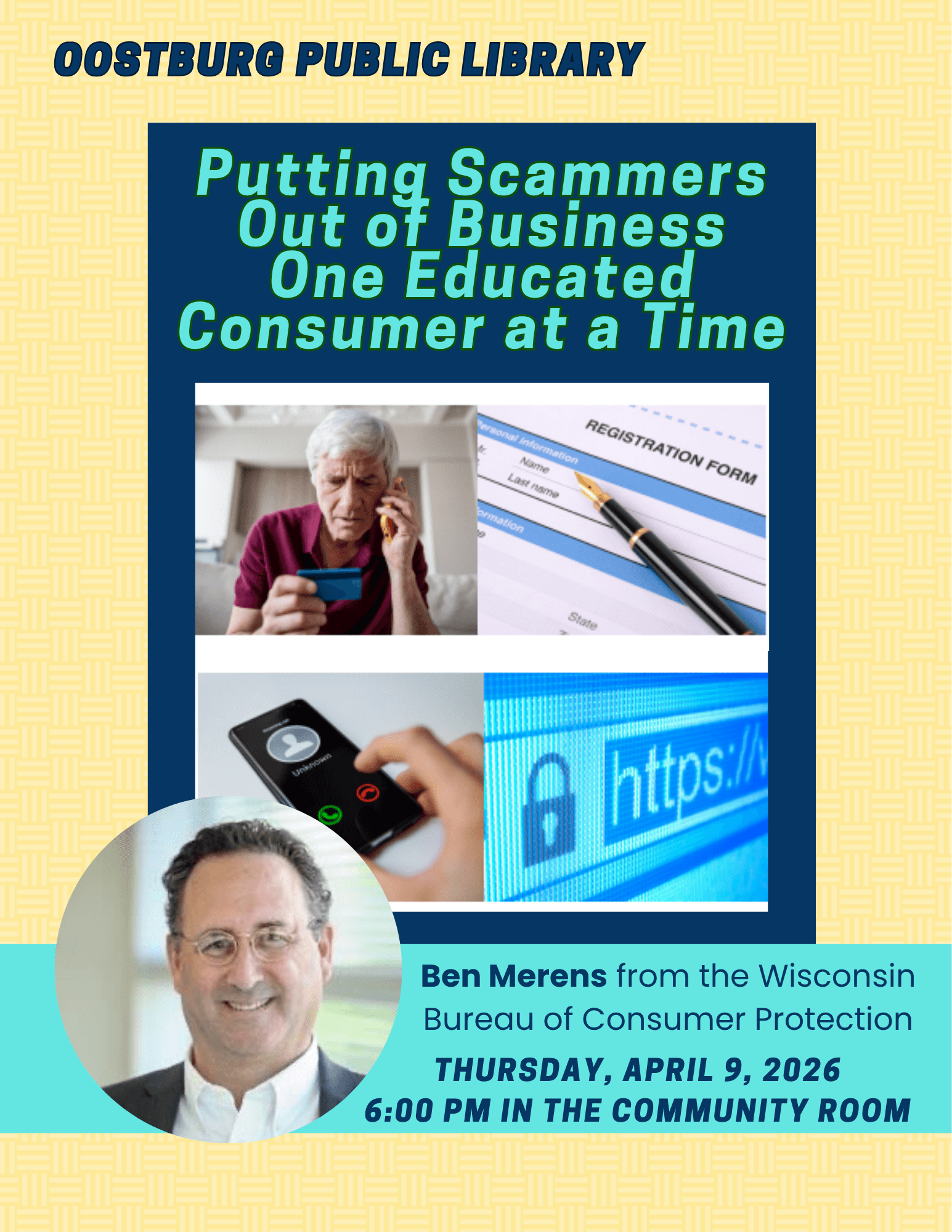 Putting Scammers out of Business, image of Ben Merens from the Wisconsin Bureau of Consumer Protection
