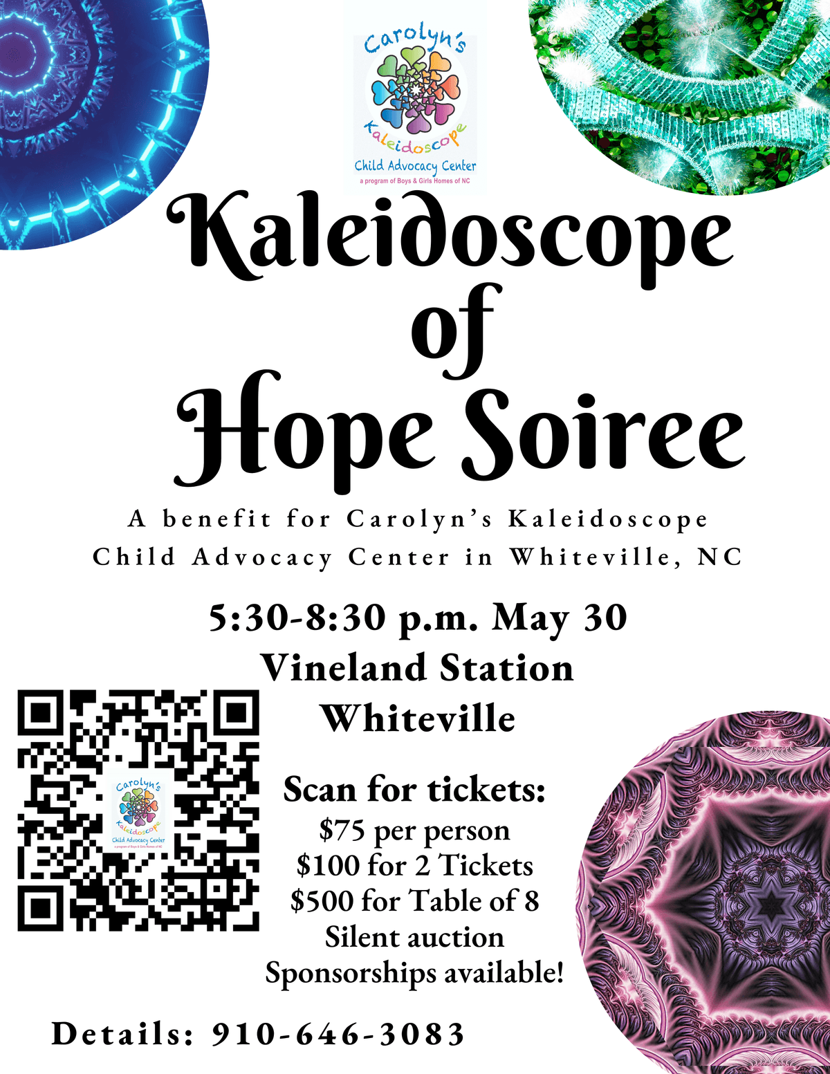 Buy tickets to Kaleidoscope of Hope to benefit our child advocacy center HERE