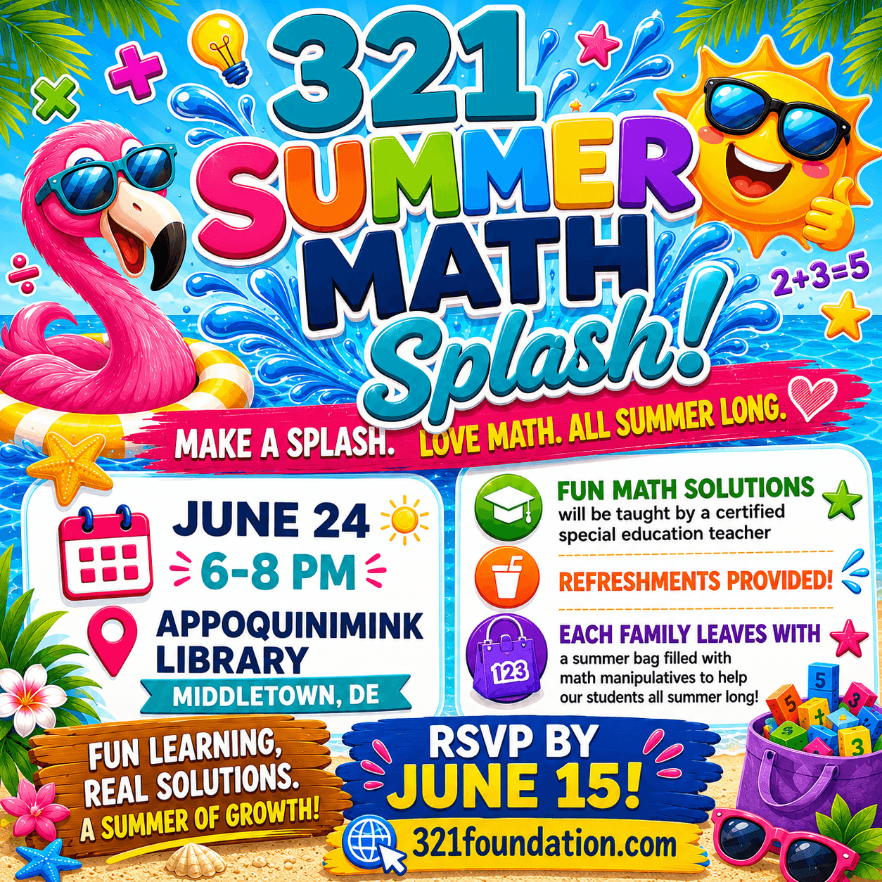 6/24 Summer Math Splash!
