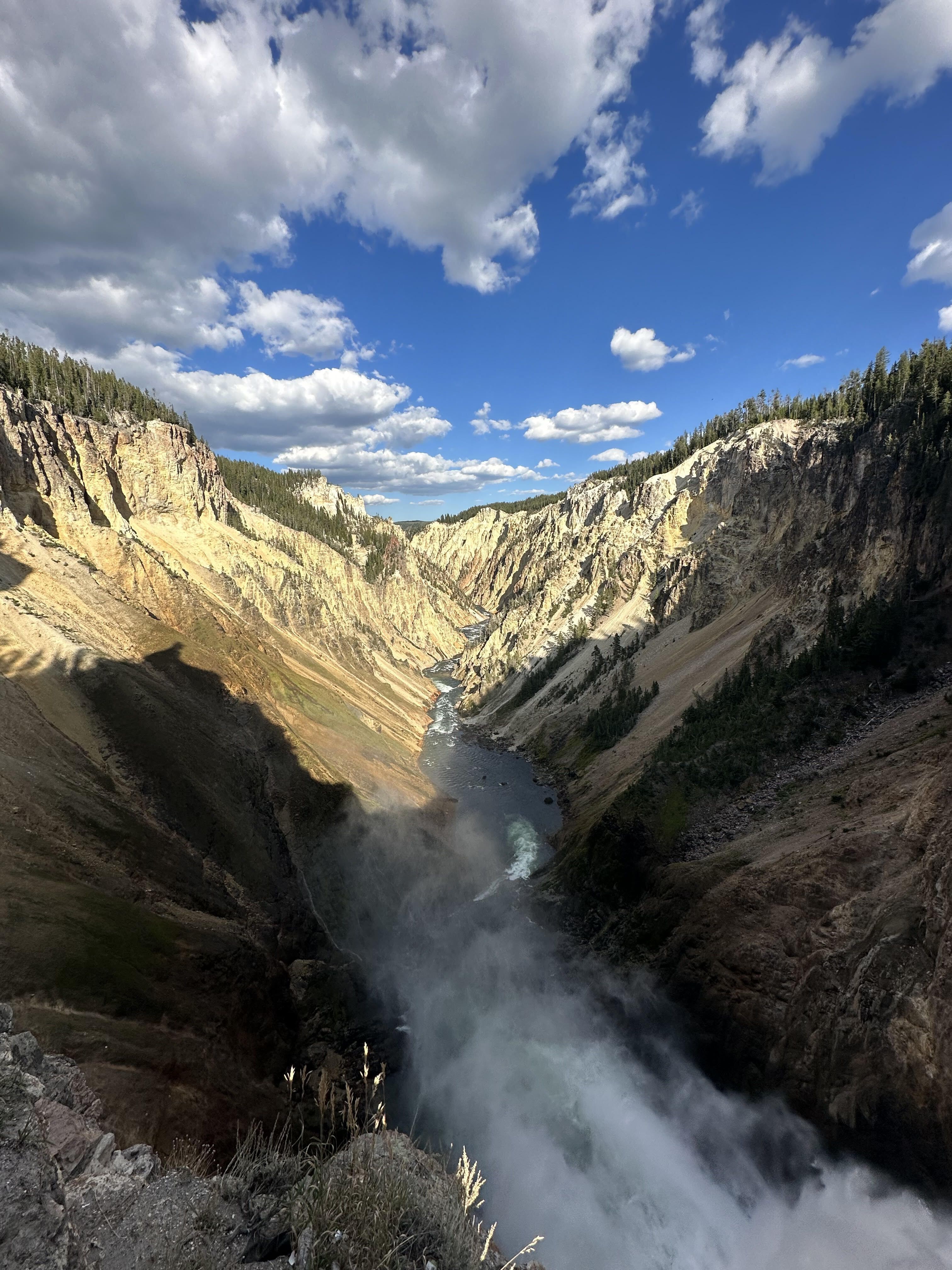 A view of the Yellowstone Canyon