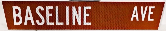 H17052- Carved and Sandblasted Sign for Baseline Ave