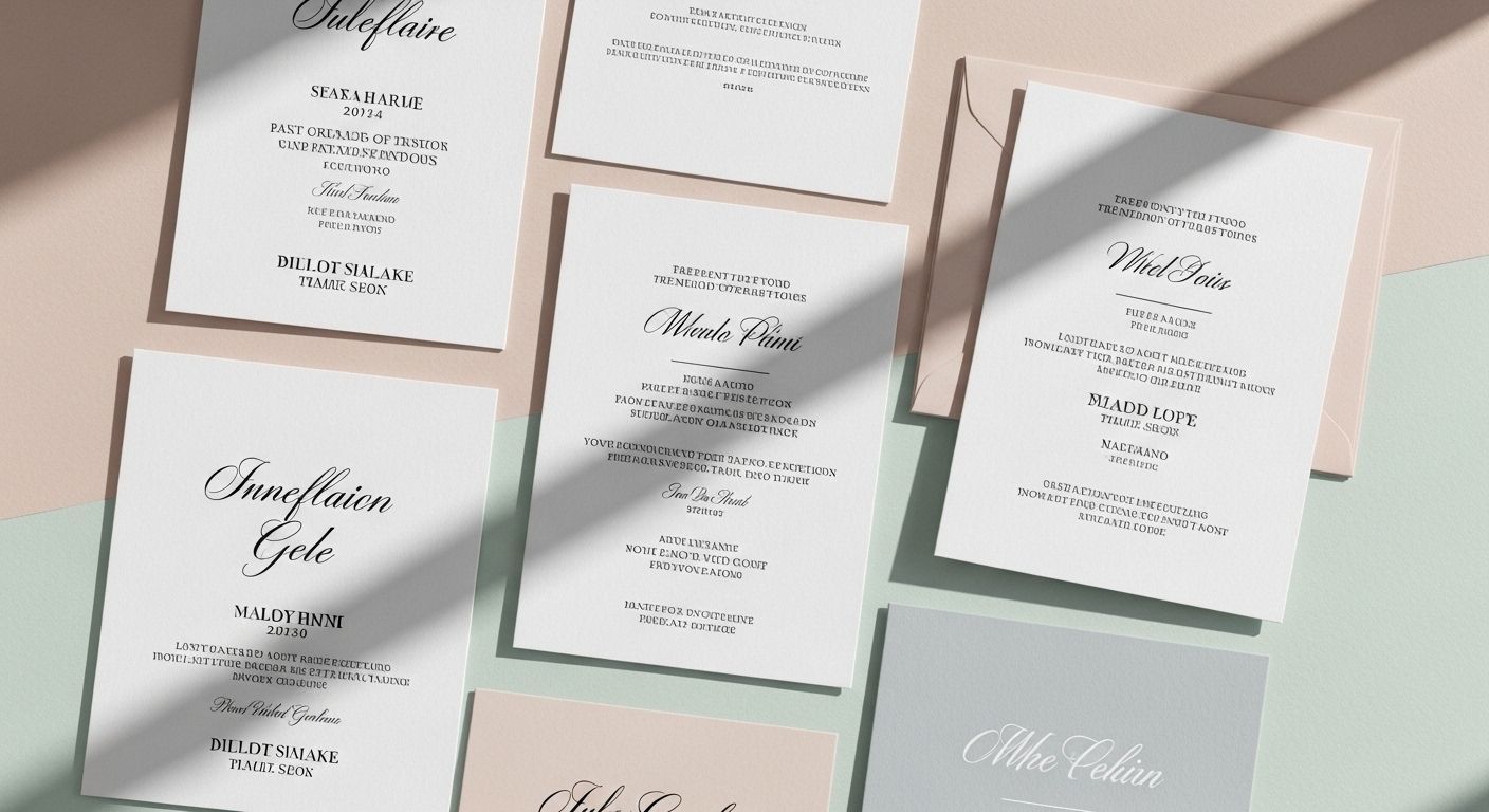 Custom wedding and event invitations professionally printed in Seattle and Bellevue WA.
