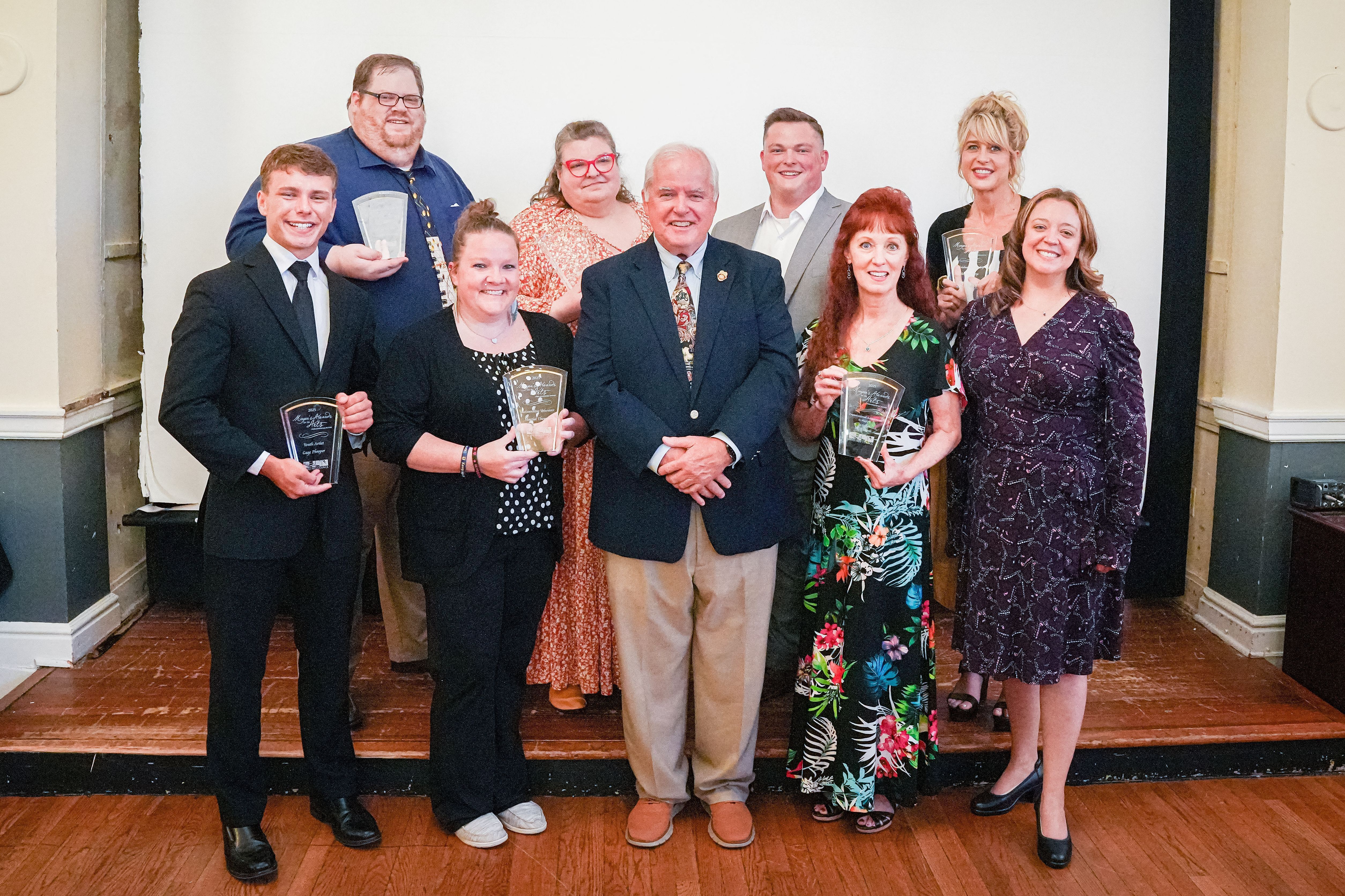 The Mayor and Terri Modlin giving Alison Schieber the Mayor’s Awards for Arts Volunteer.  