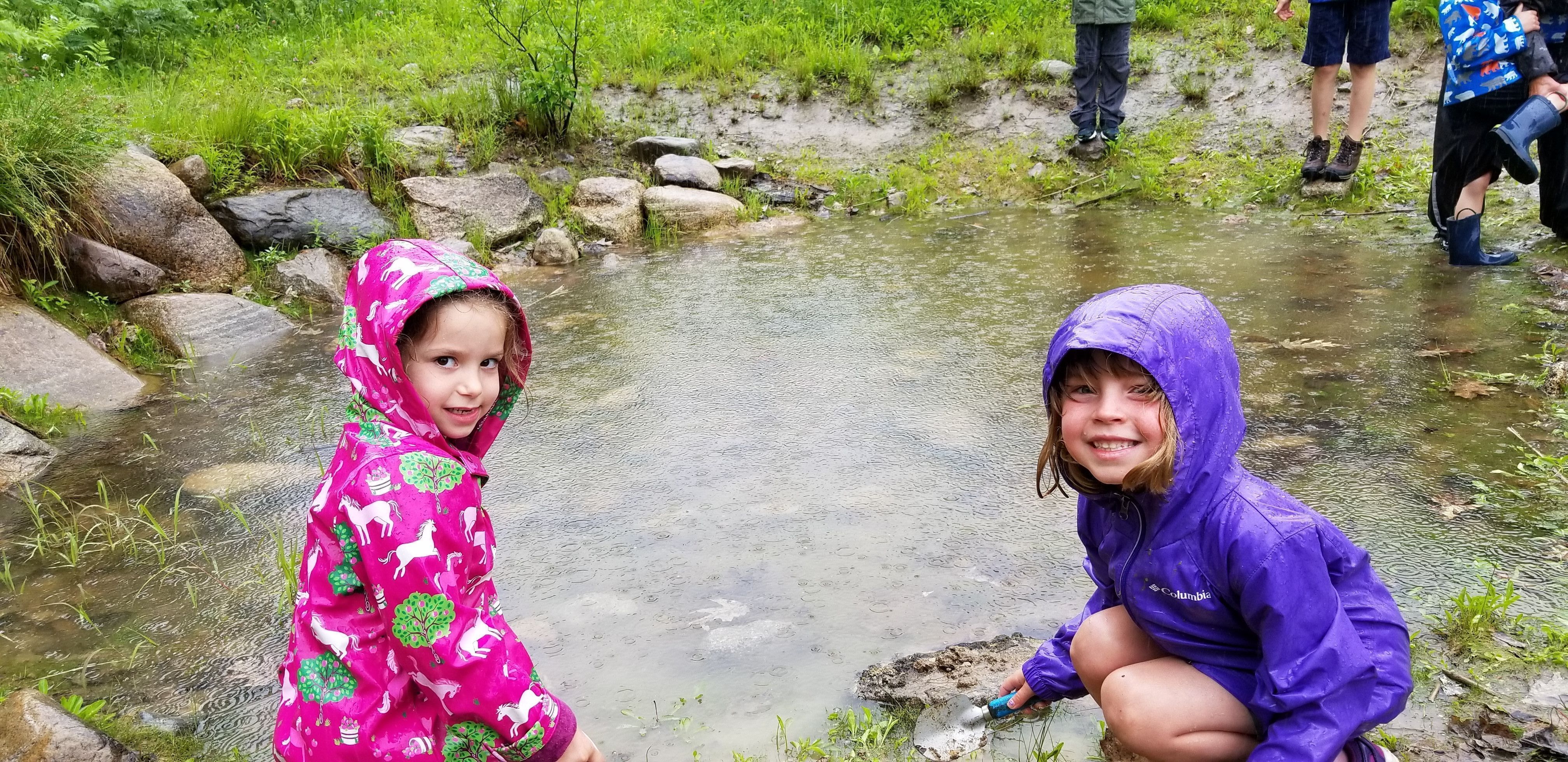 boys in the grass at summer camp