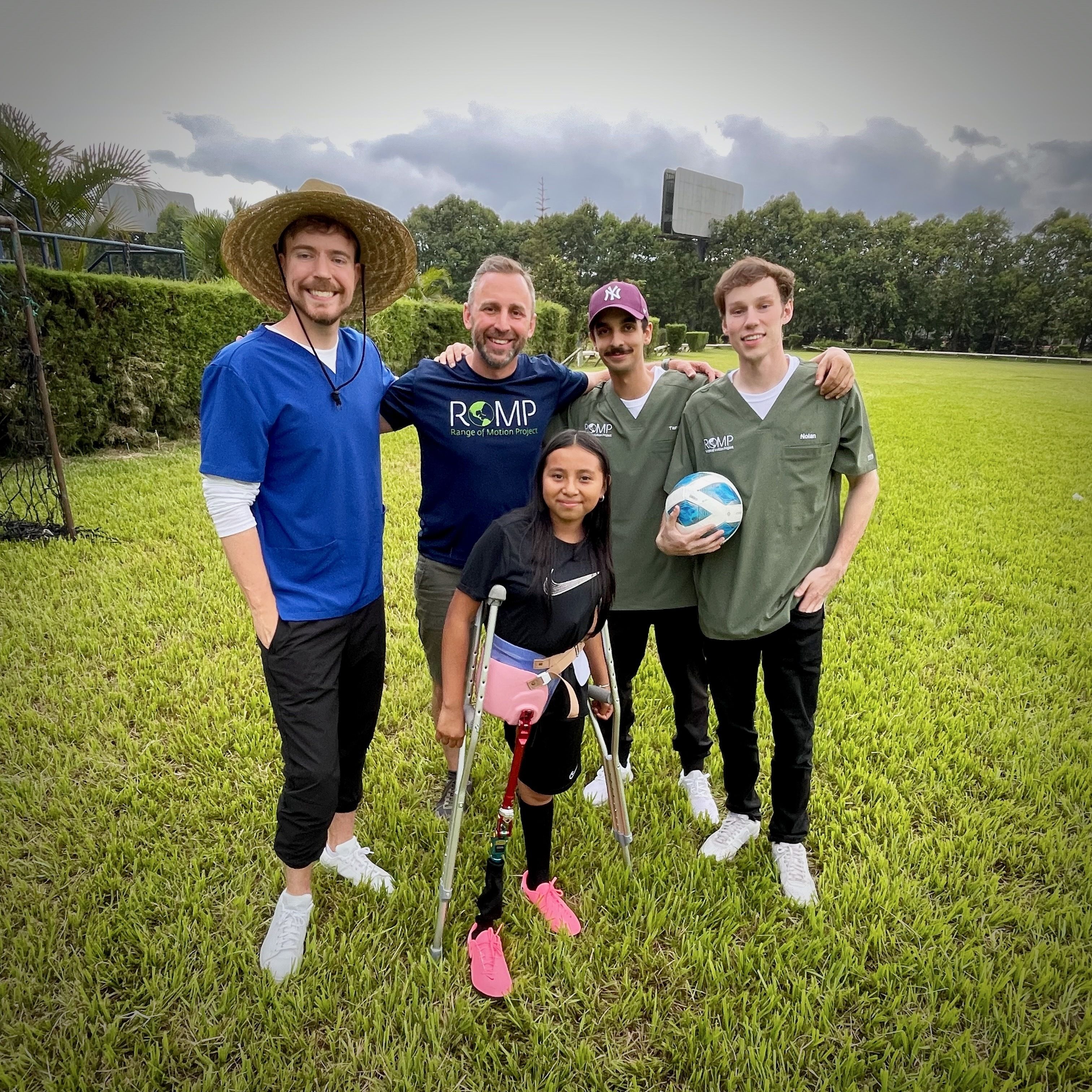 Jimmy, Tareq, Nolan, David and Josefa Yara After Playing Soccer