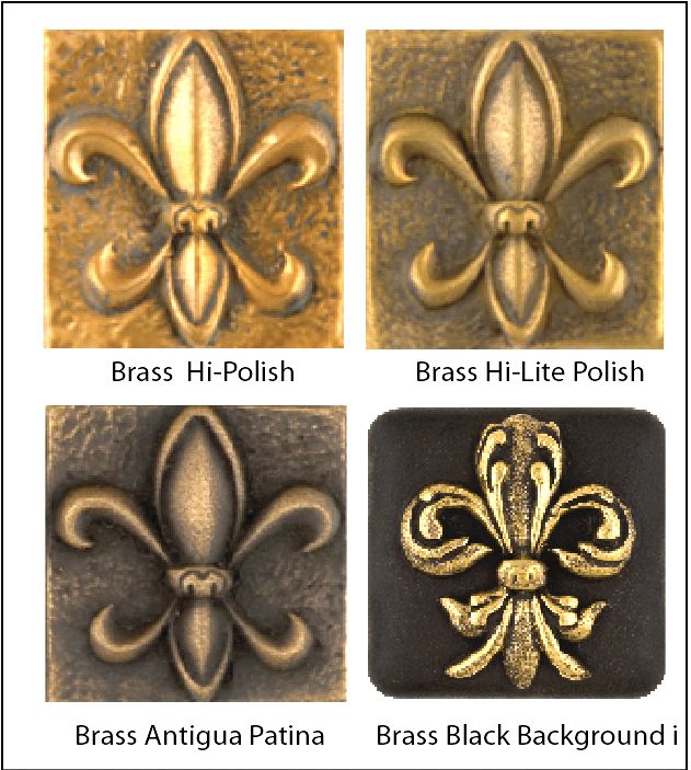 M7101- Color & Surface Finish Variations of Brass-Coated Plaques