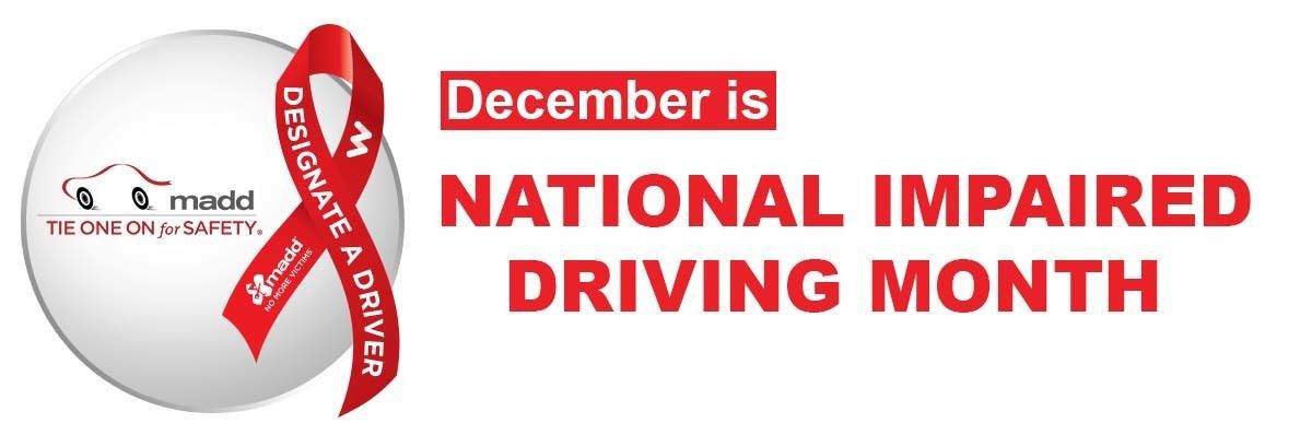 Impaired Driving Prevention Month a reminder that substance use treatment services are available at the holidays