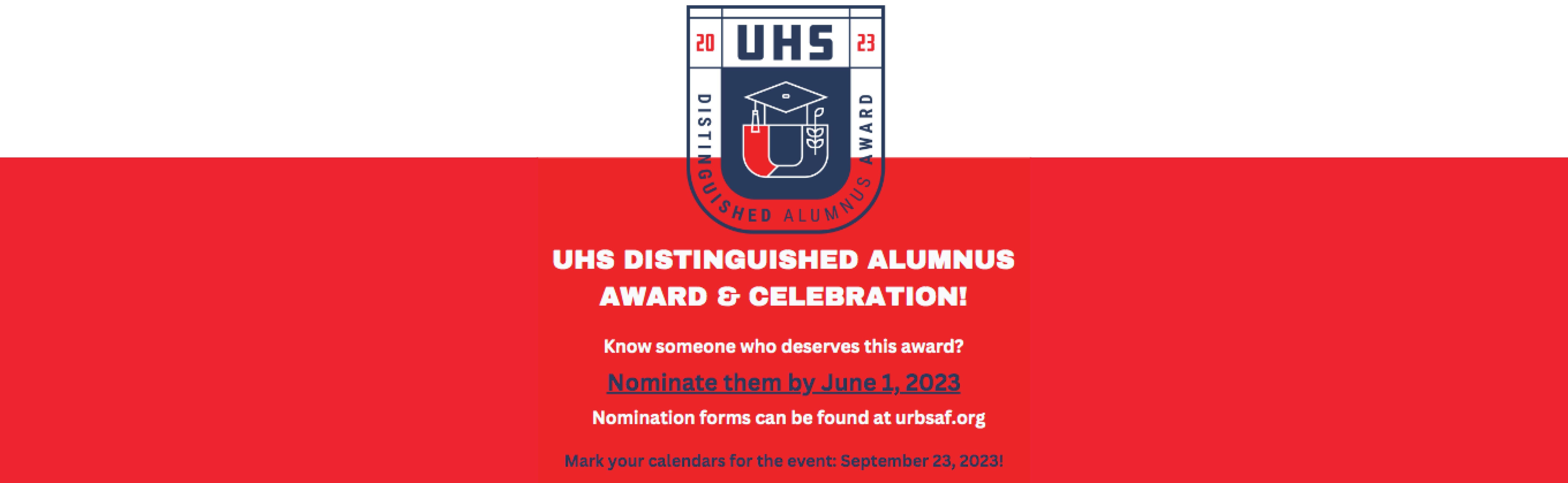 Nominations Open For UHS Distinguished Alumnus Award