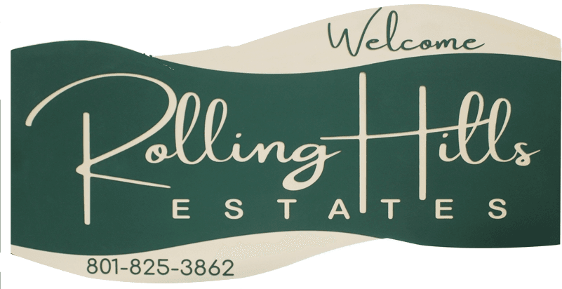 K20072 - Carved 2.5-D HDU Entrance Sign for the  "Rolling Hills Estates" Residential Community